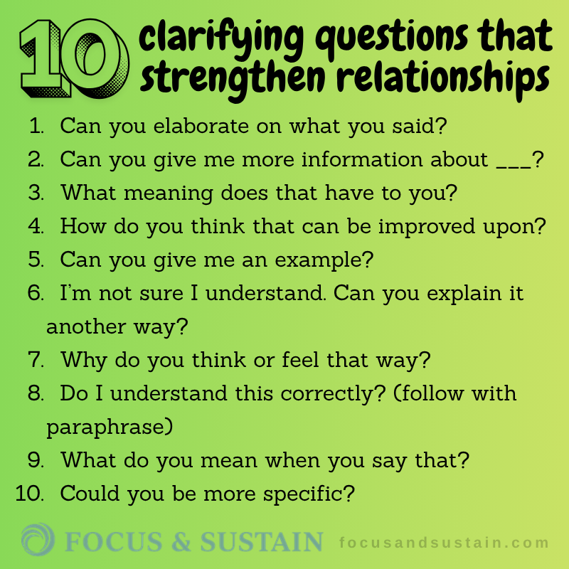 10 clarifying questions that strengthen relationships